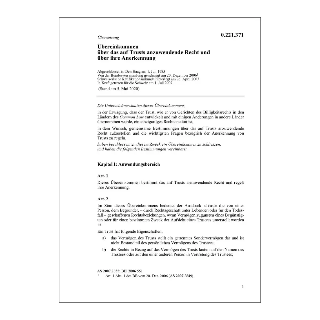 ÜK Anwendung Trust Recht