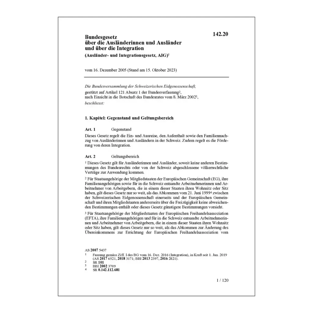 Ausländer- und Integrationsgesetz, AIG