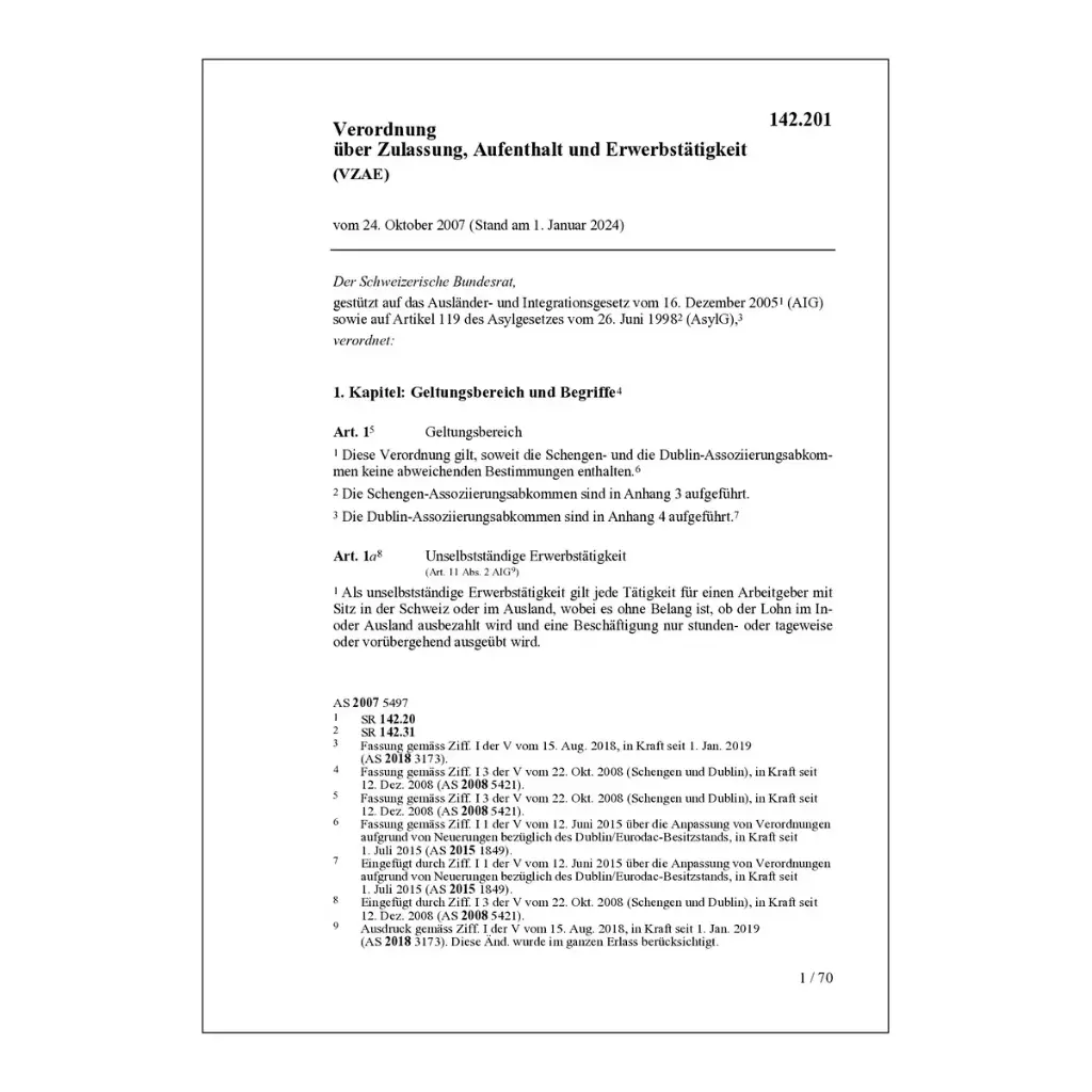 V Erwerbstätigkeit VZAE