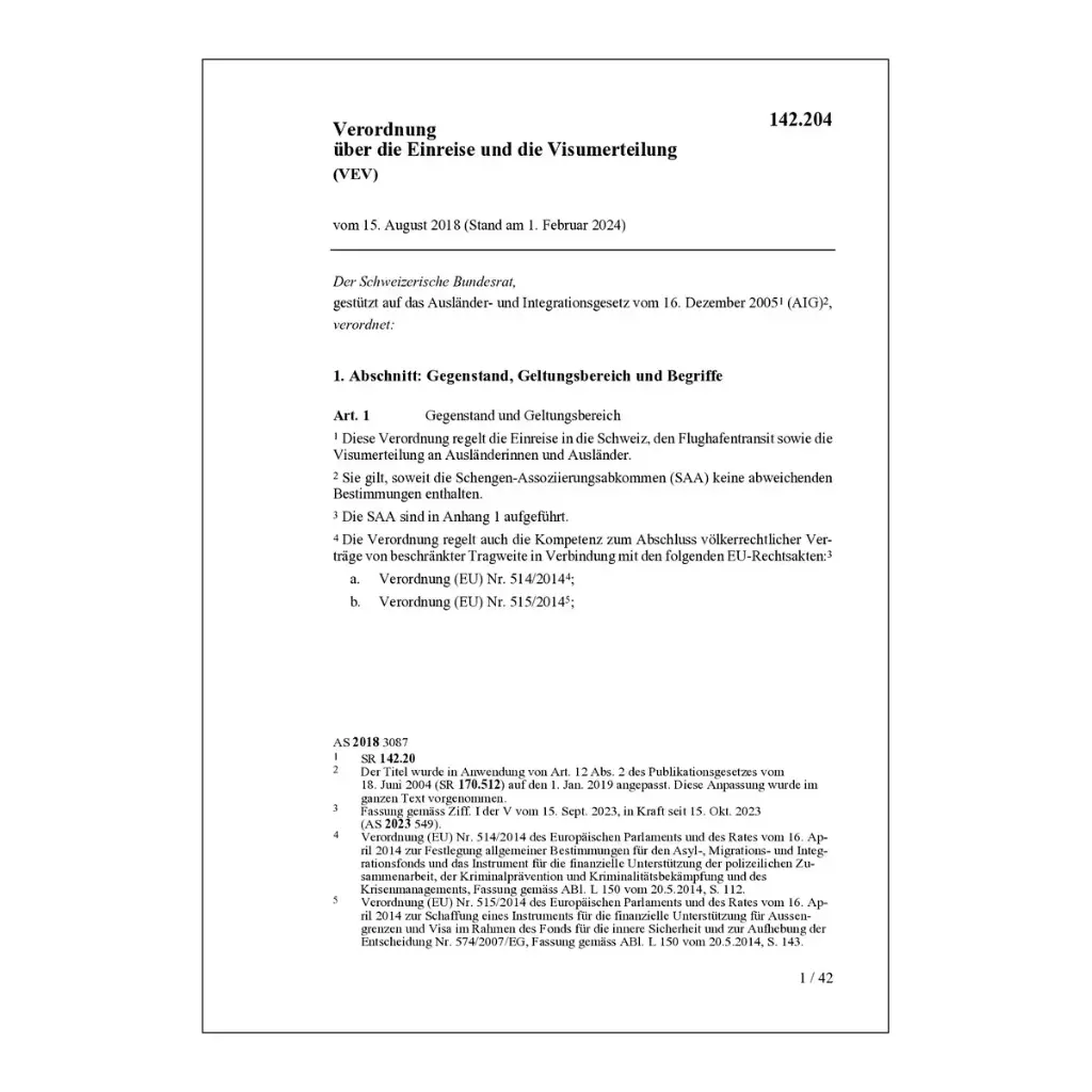 V Einreise- & Visumverfahren VEV