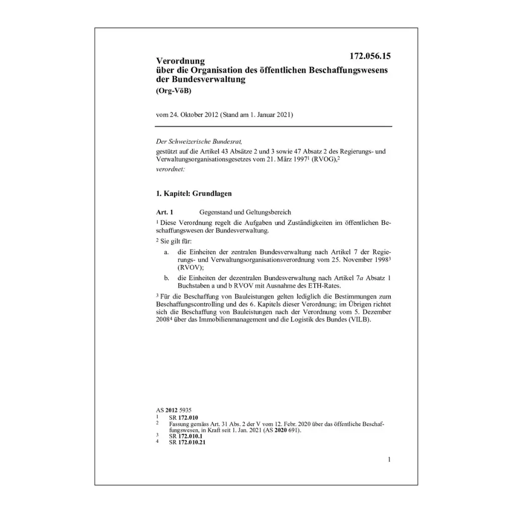 V Org.Beschaffungswesen Org-VöB