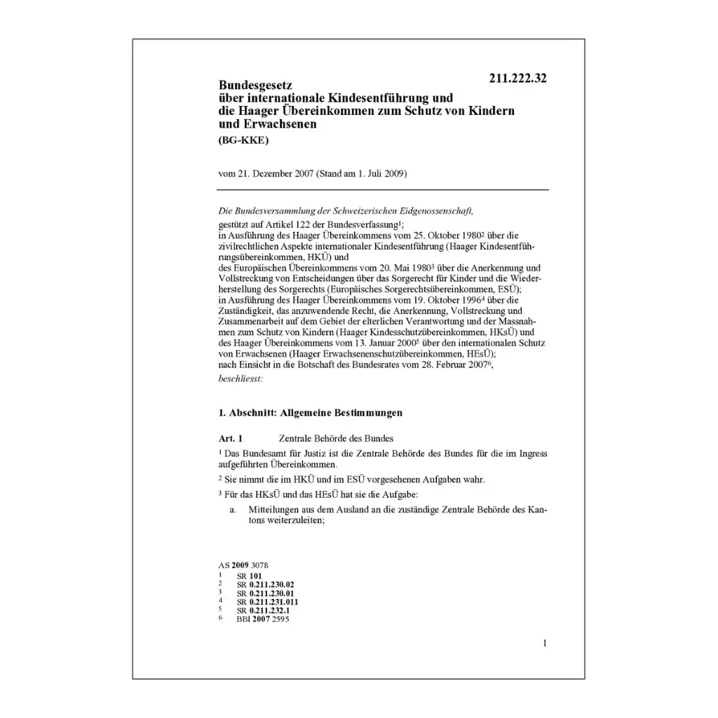 BG Kindesentführung BG-KKE