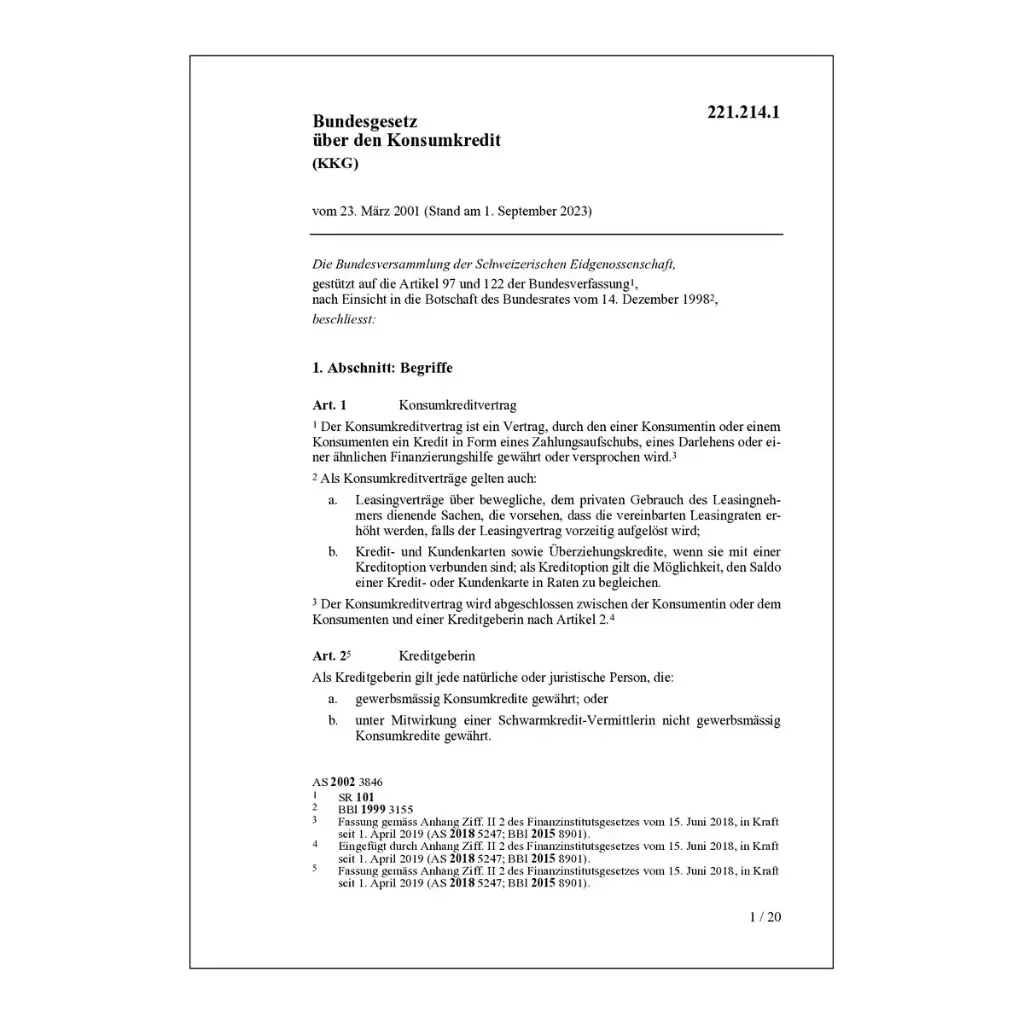 BG Konsumkredit, KKG