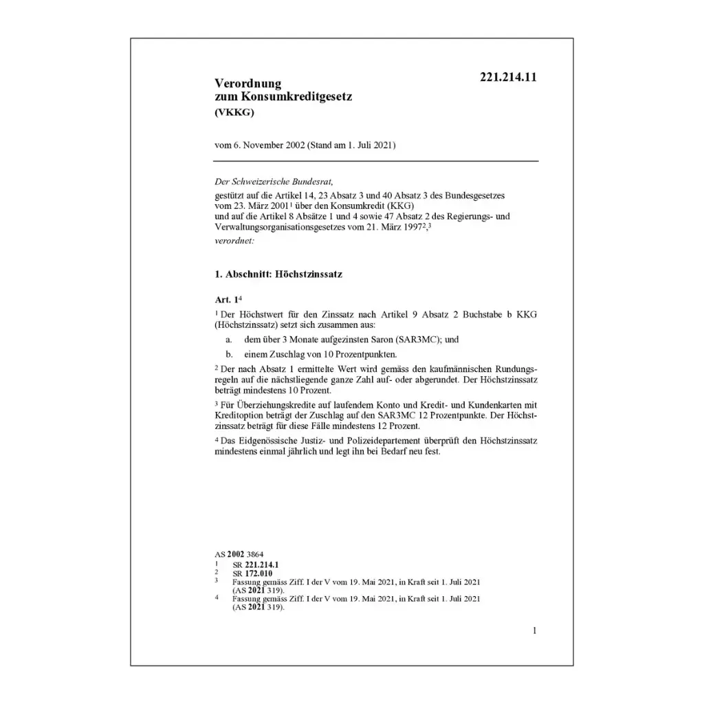 V Konsumkreditgesetz, VKKG