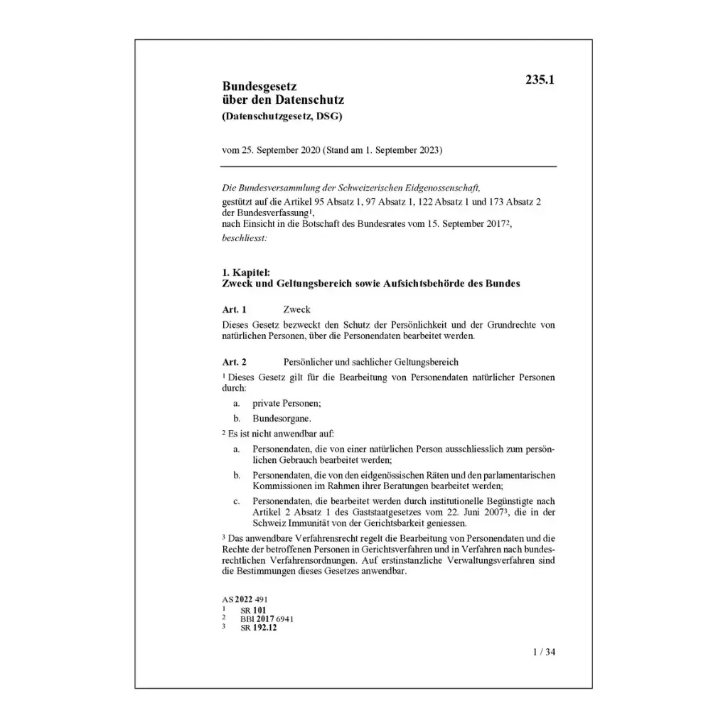 BG Datenschutz, DSG