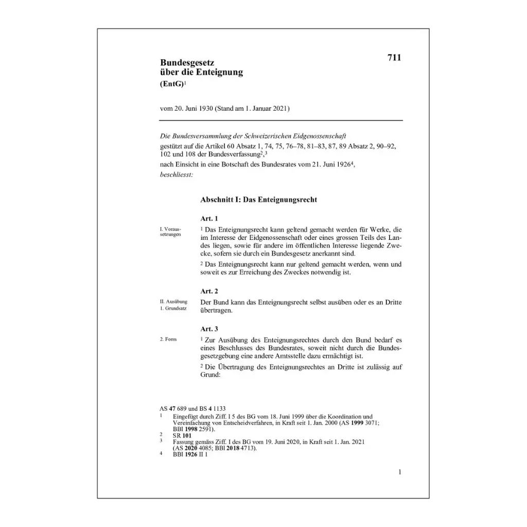 BG über die Enteignung, EntG