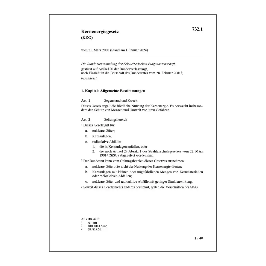 Kernenergiegesetz KEG