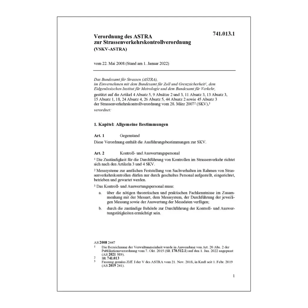 V Strassenverkehrskontrollv VSKV-ASTRA