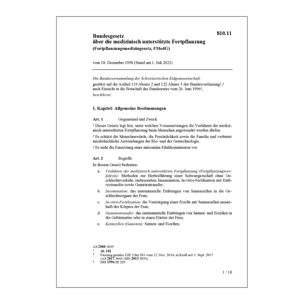 Fortpflanzungsmedizingesetz,FMedG