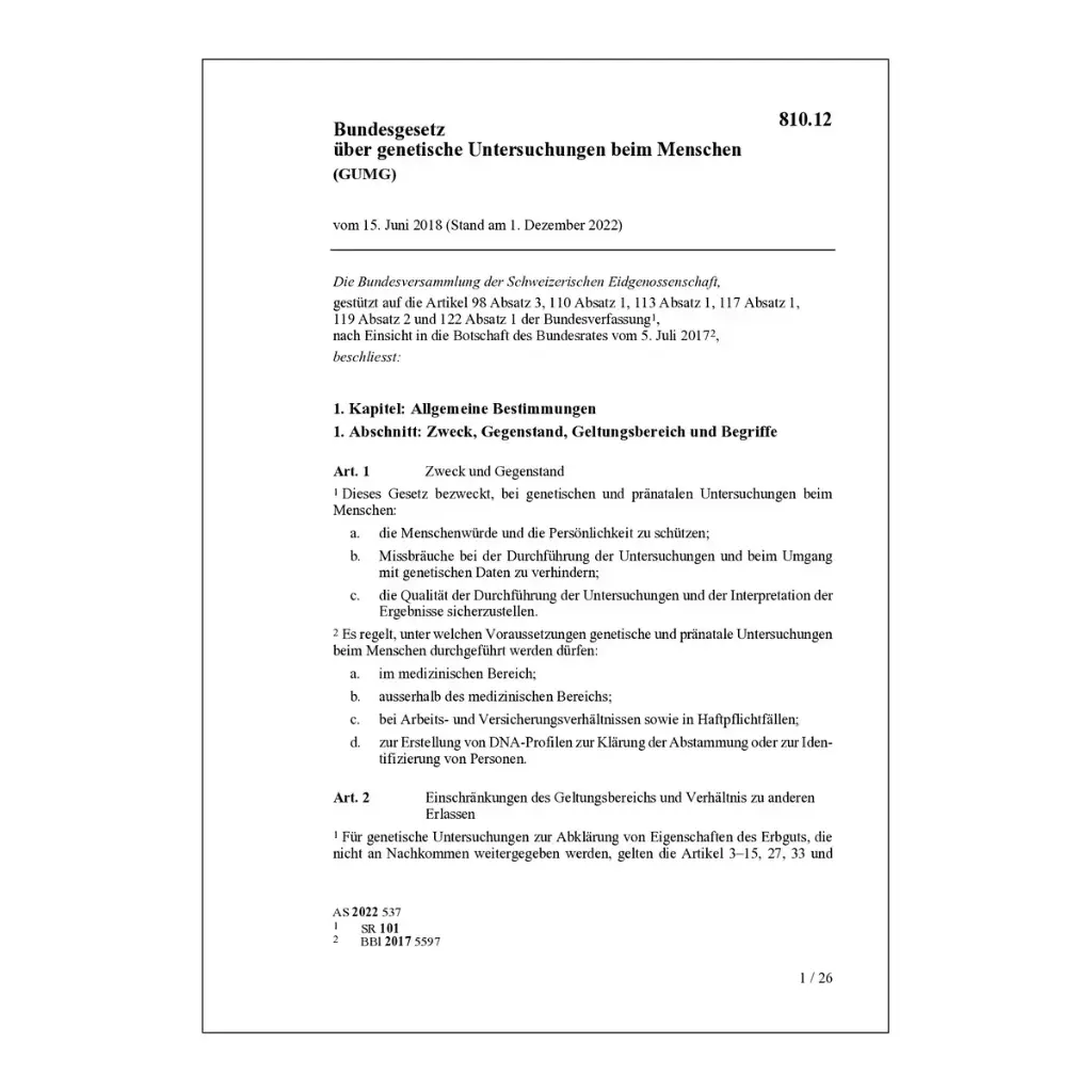 BG genetische Untersuchungen GUMG