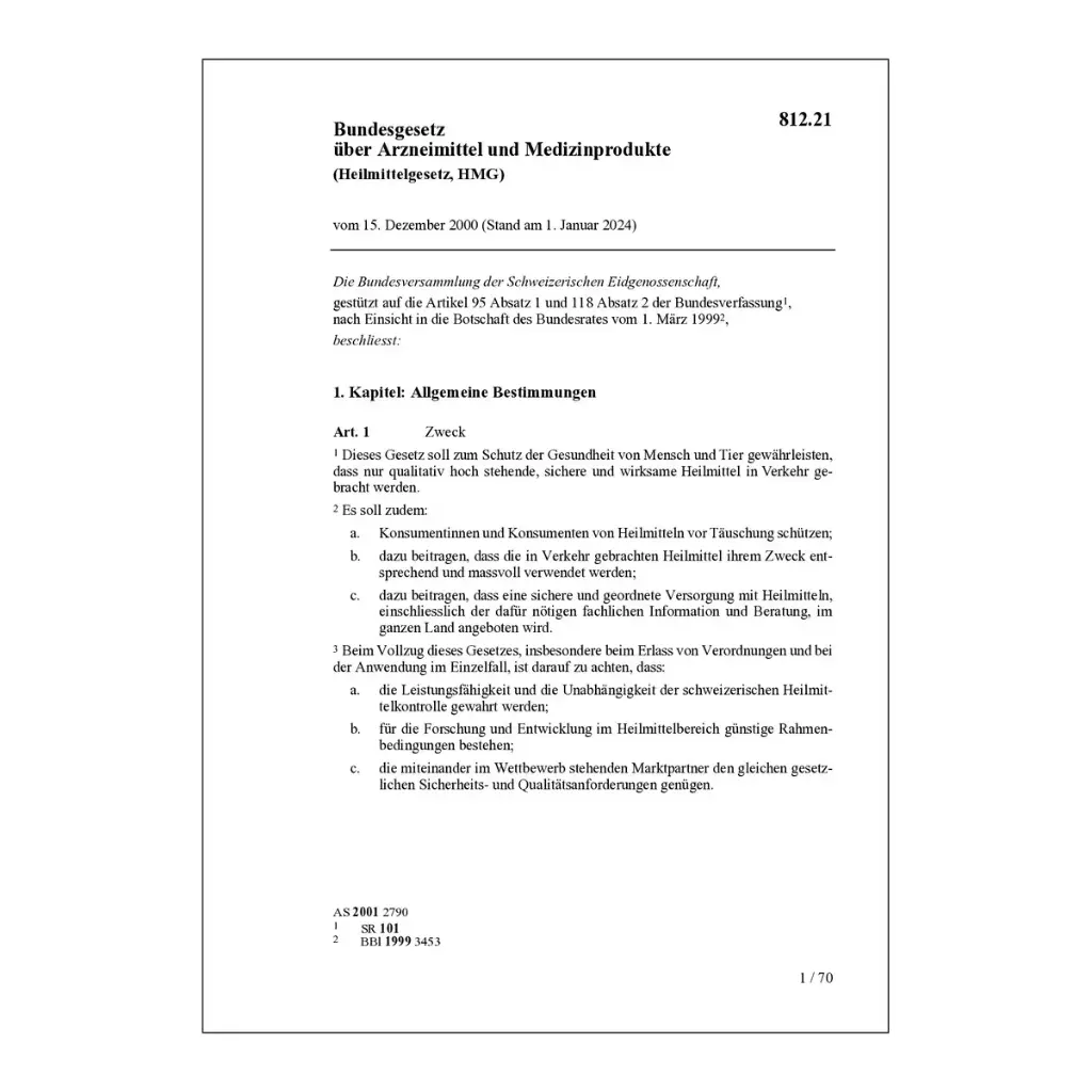 Heilmittelgesetz, HMG