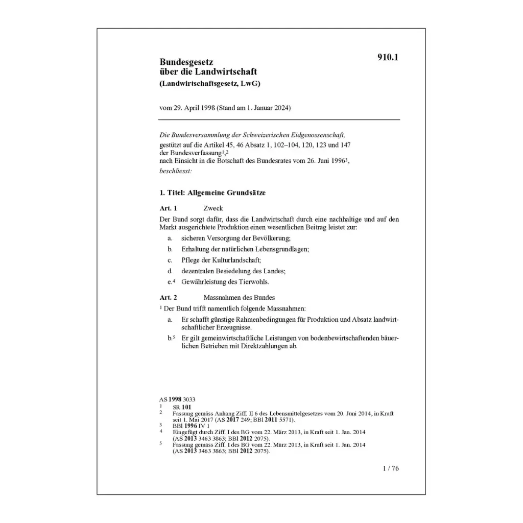 BG Förderung Landwirtschaft, LwG