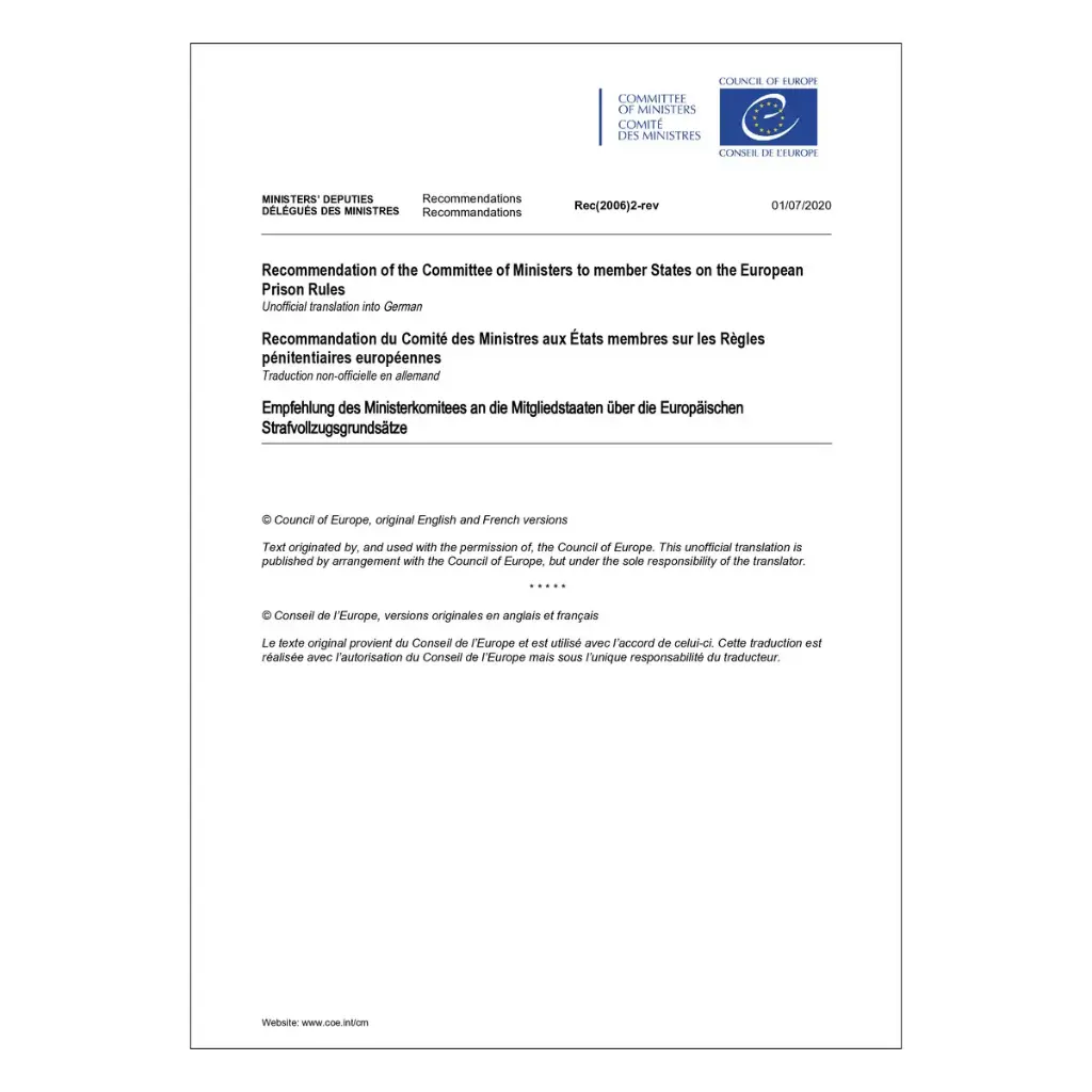 Europäische Strafvollzugsgrundsätze