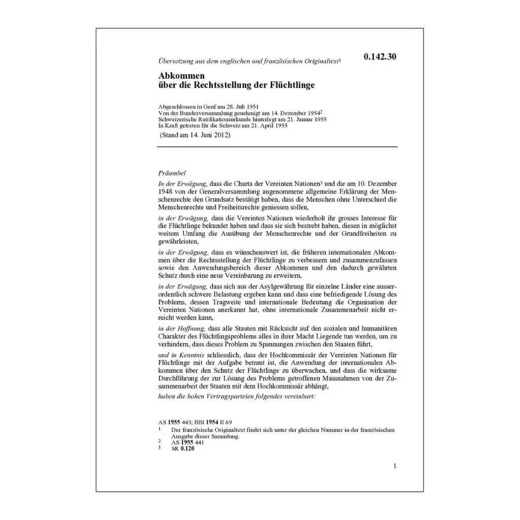 Genfer Flüchtlingskonvetion