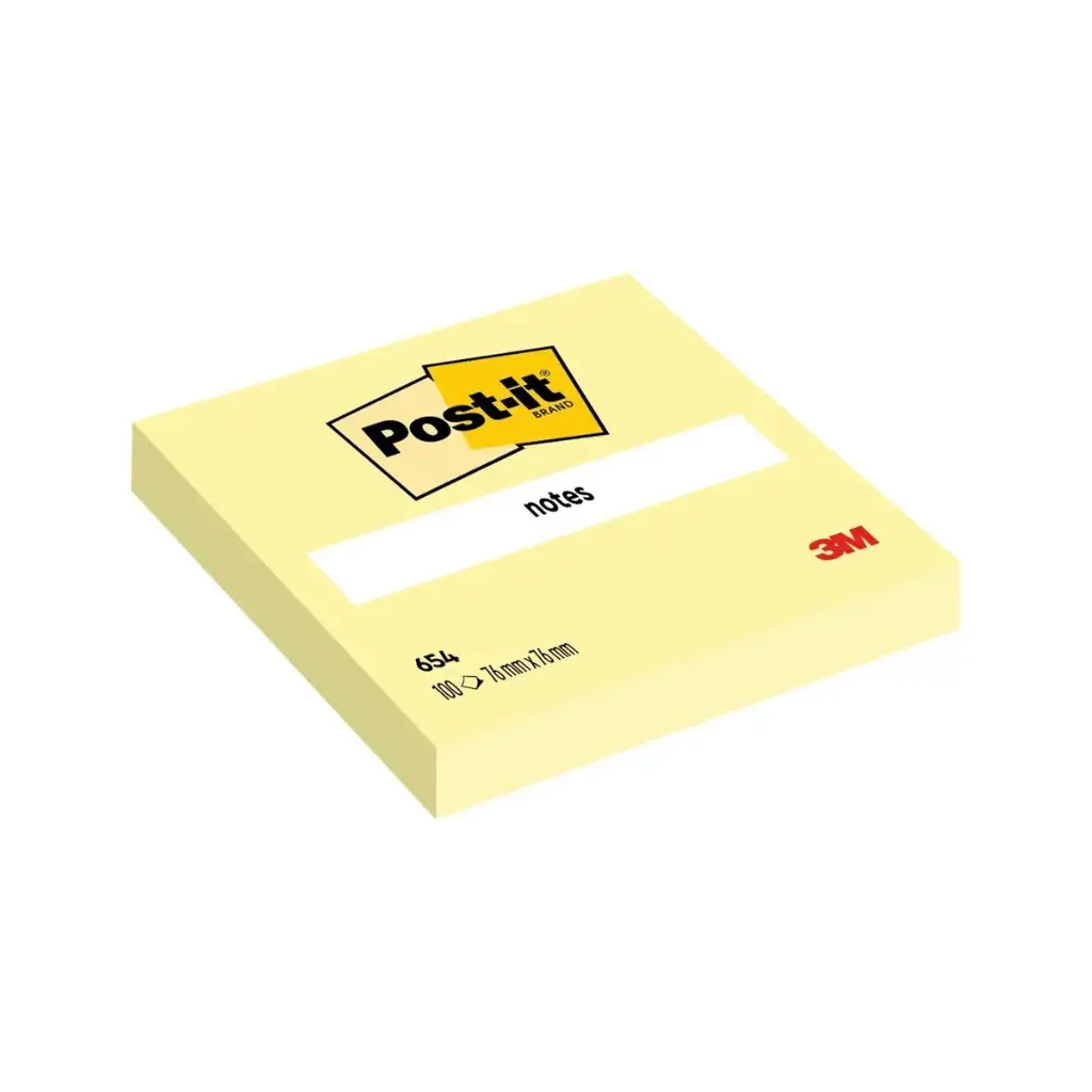 POST-IT Block 76x76mm gelb, 100 Blatt