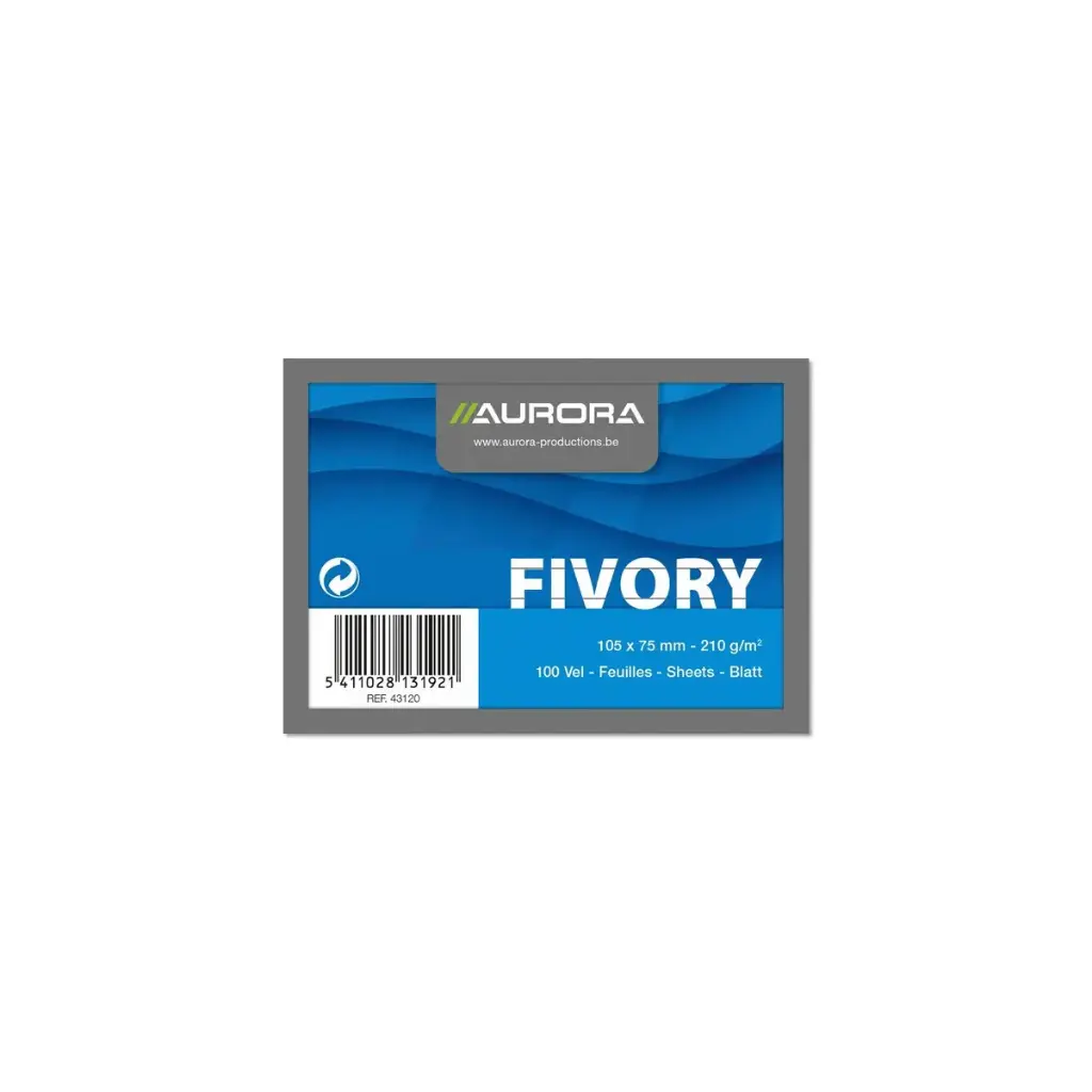 AURORA Karteikarten liniert A7 weiss, 100 Stk