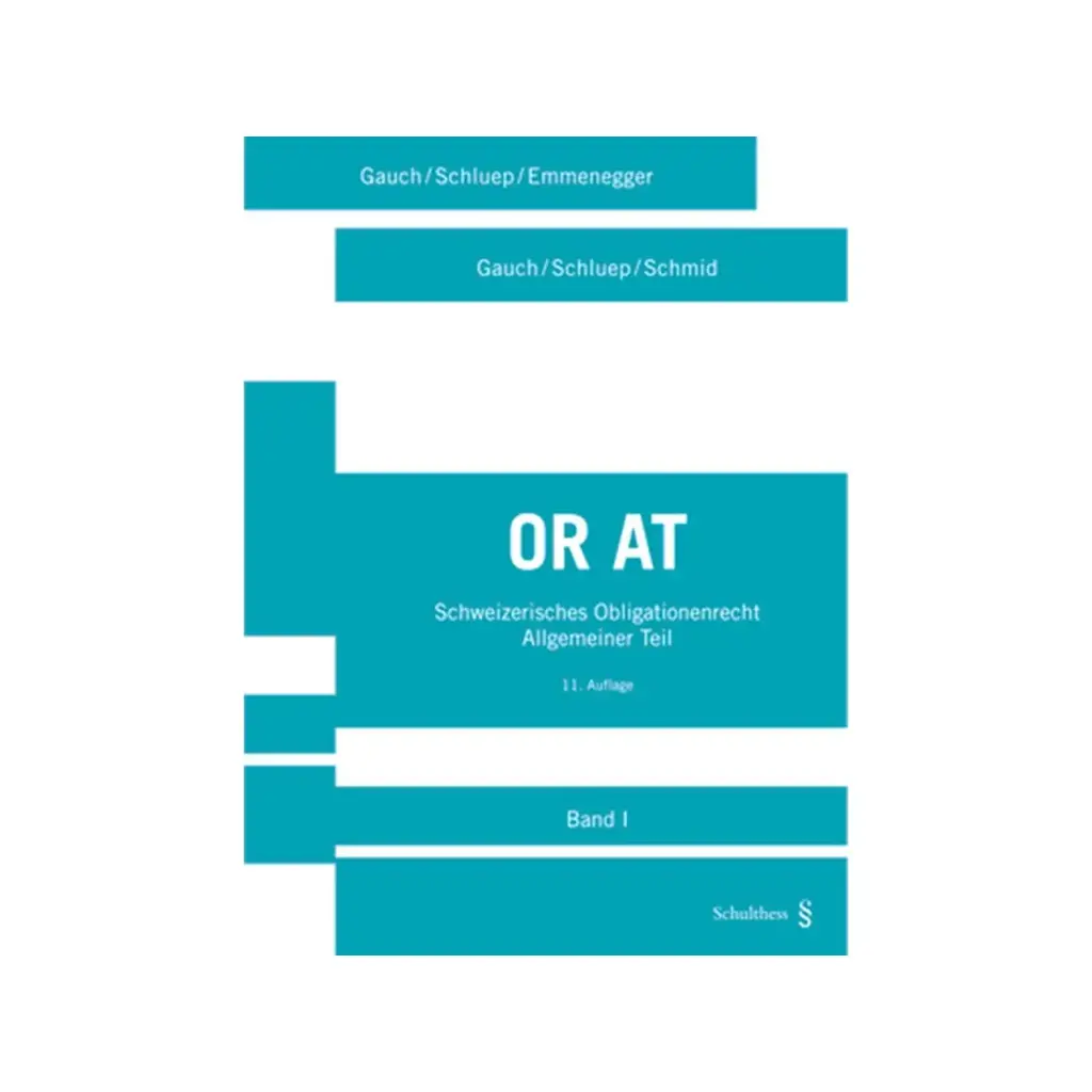 Schweizerisches Obligationenrecht Allgemeiner Teil