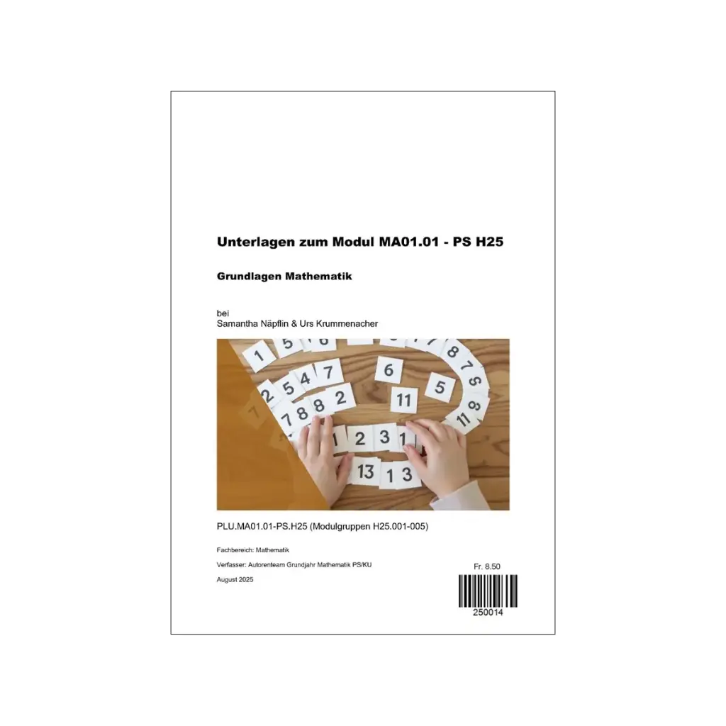Unterlagen zum Modul MA01.01 - PS H25