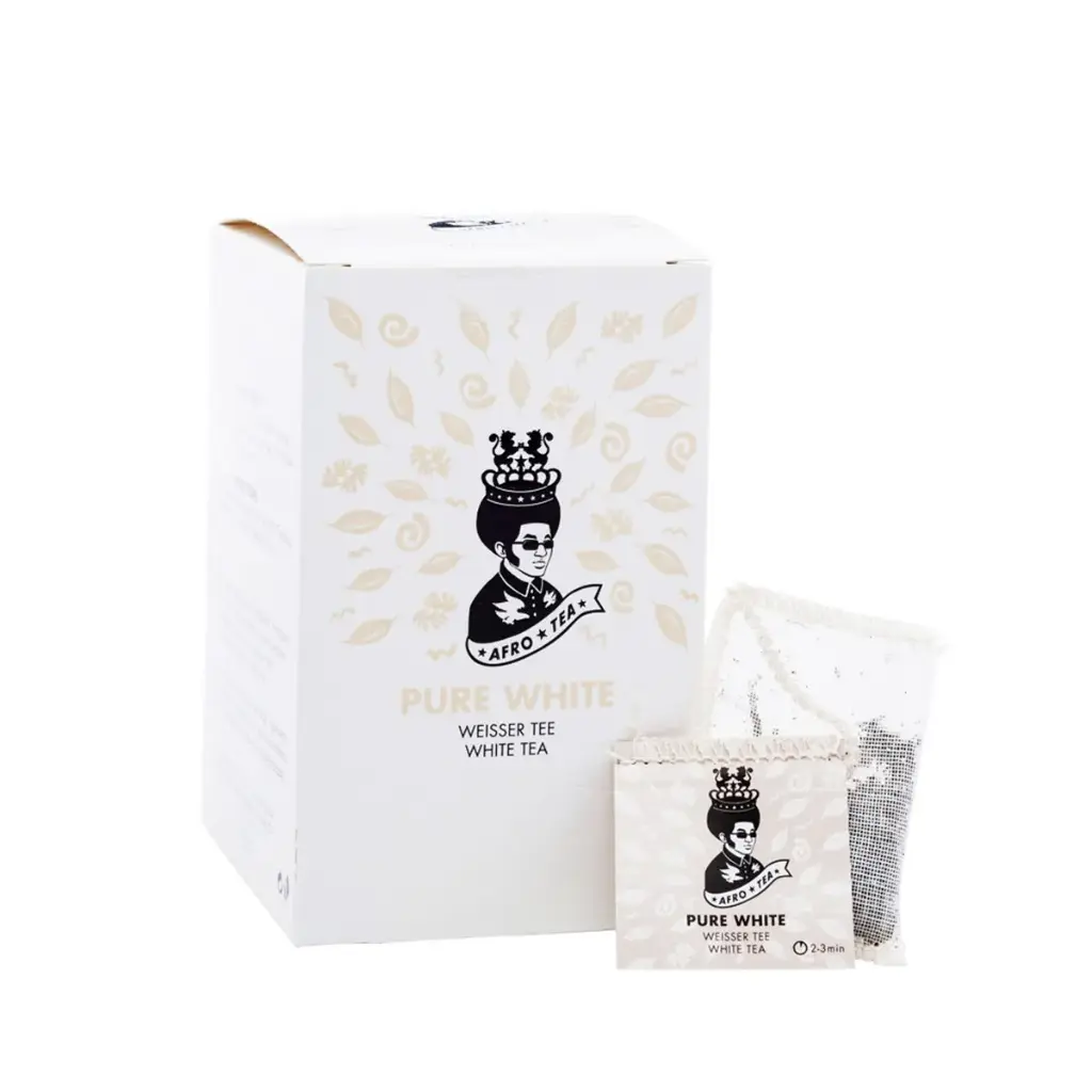 AfroTea Pure White 15 handgenähte Tee-Beutel