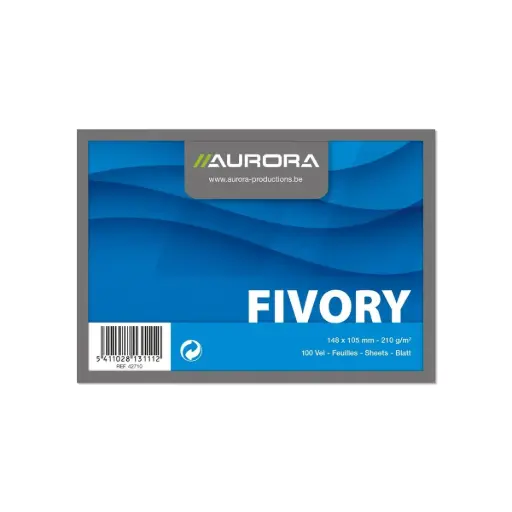 [5411028131112] AURORA Karteikarten blanko A6 weiss, 100 Stk