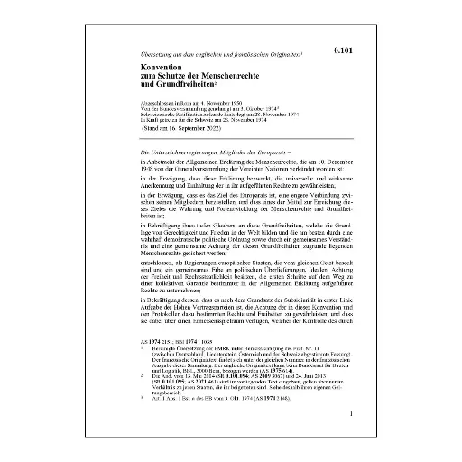 [000101] Konv. Schutz der Menschenrechte, EMRK