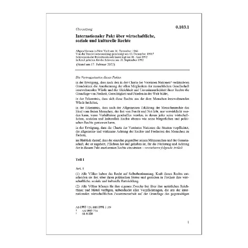 [0001031] Intern. Pakt wirtschaftl., soziale Recht, UNOPakt I