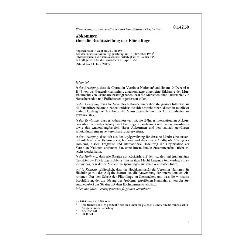 [00014230] Abk., Rechtsstellung der Flüchtlinge, FK
