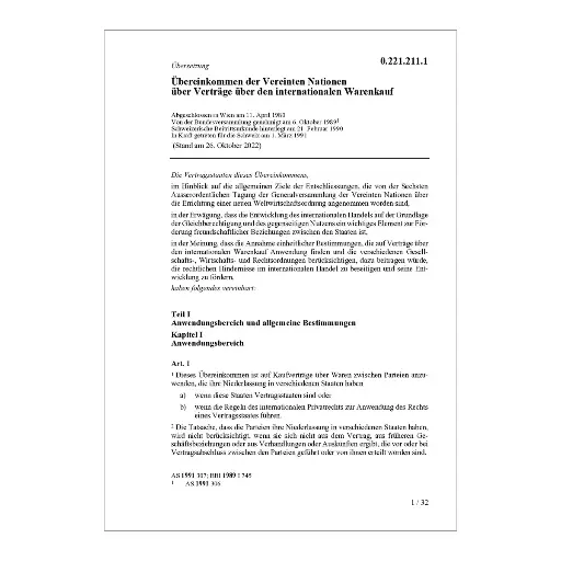 [0002212111] CISG/WKR/Uebereink. internat. Warenkauf