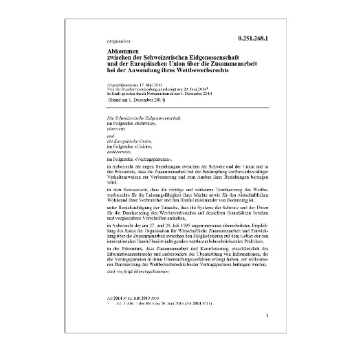 [0002512681] Abk. CH-EU Wettbewerbsrechts, Kooperationsabkommen 2013