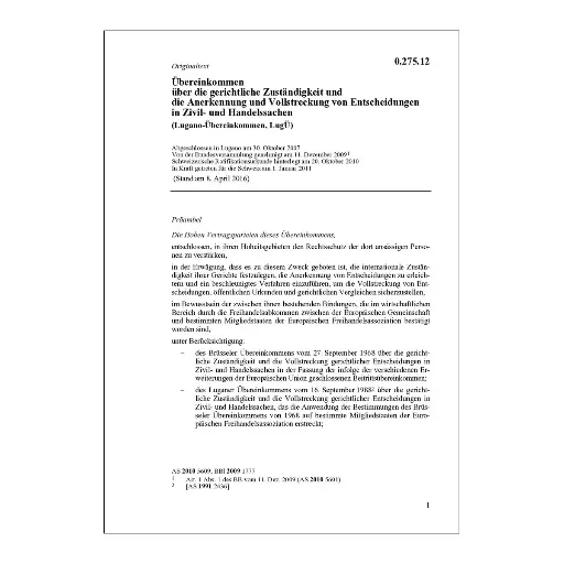 [00027512] Lugano-Übereinkommen, LugÜ