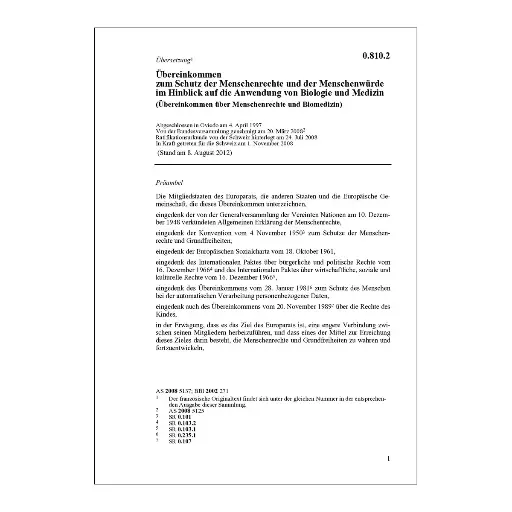 [0008102] UK Menschenrechte u Biomedizin 4.4.97, BMK