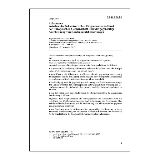 [00094652681] Abk. EG Anerken. Konformitätsbewertungen, MRA