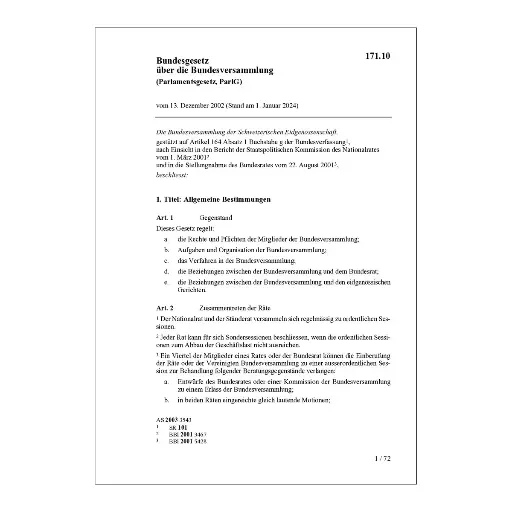 [0017110] Parlamentsgesetz, ParlG