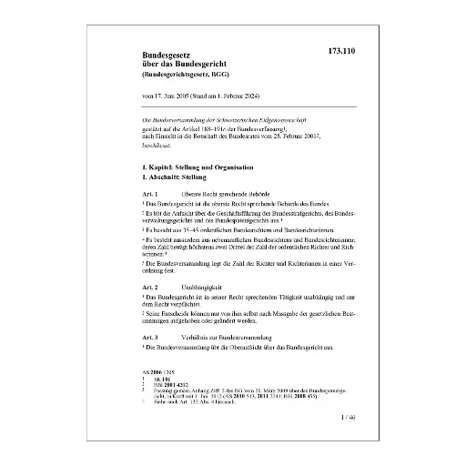 [00173110] Bundesgerichtsgesetz, BGG