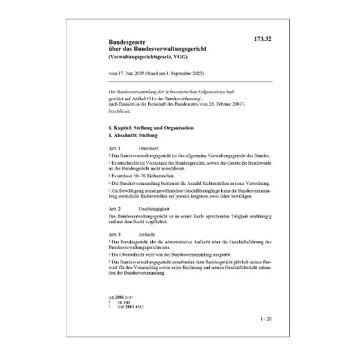 [0017332] Verwaltungsgerichtsgesetz,VGG