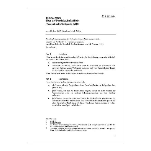 [00221112944] BG Produktehaftpflicht,PrHG