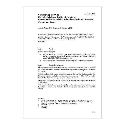 [00221213111] V, Zinssatzverordnung