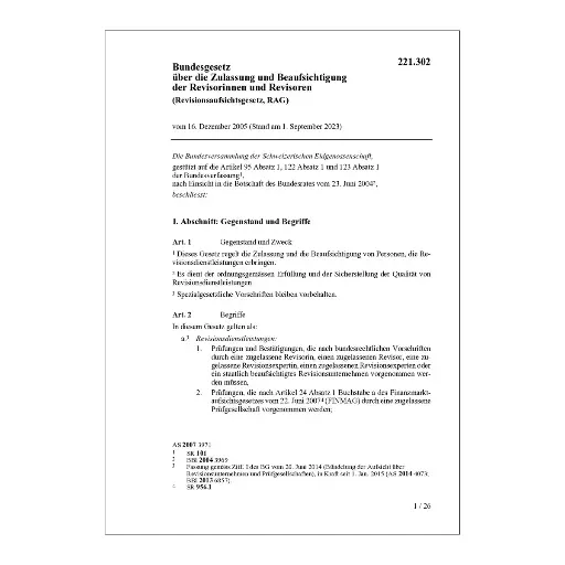 [00221302] Revisionsaufsichtsgesetz, RAG