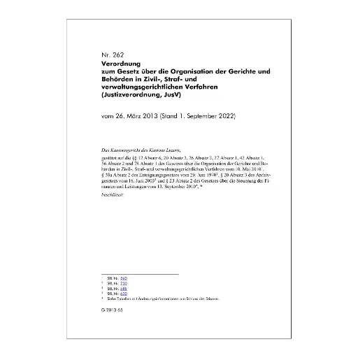 [00262000004] JusV, Justizverordnung Luzern