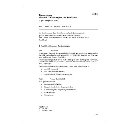 [003125] BG Hilfe an Opfer von Straftaten, OHG