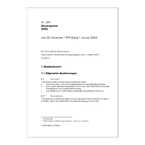 [00620000004] Steuergesetz Luzern, StG LU