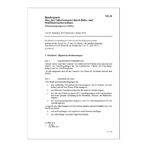 [0074241] Gütertransportgesetz, GüTG