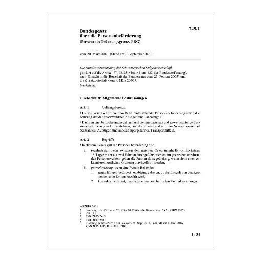 [007451] Personenbeförderungsgesetz, PBG