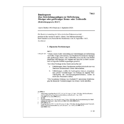 [007461] BG Rohrleitungsanlagen, RLG