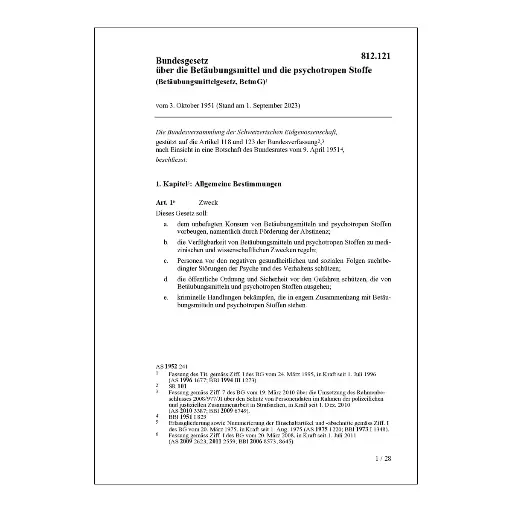 [00812121] Betäubungsmittelgesetz, BetmG