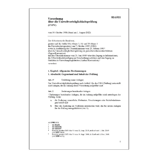 [00814011] V Umweltverträglichkeitsprüfung, UVPV