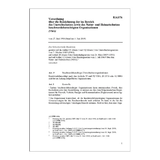 [00814076] V beschwerdeberecht. Umweltschutzo. VBO