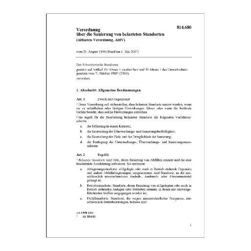 [0081468] Altlasten-Verordnung, AltlV