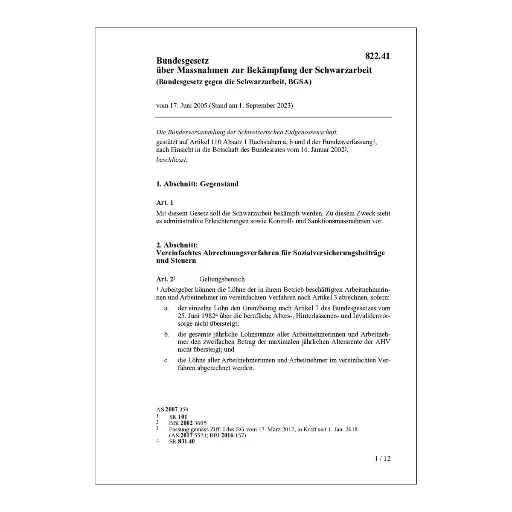 [0082241] BG Schwarzarbeit, BGSA