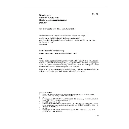 [008311] BG über die AHV, AHVG